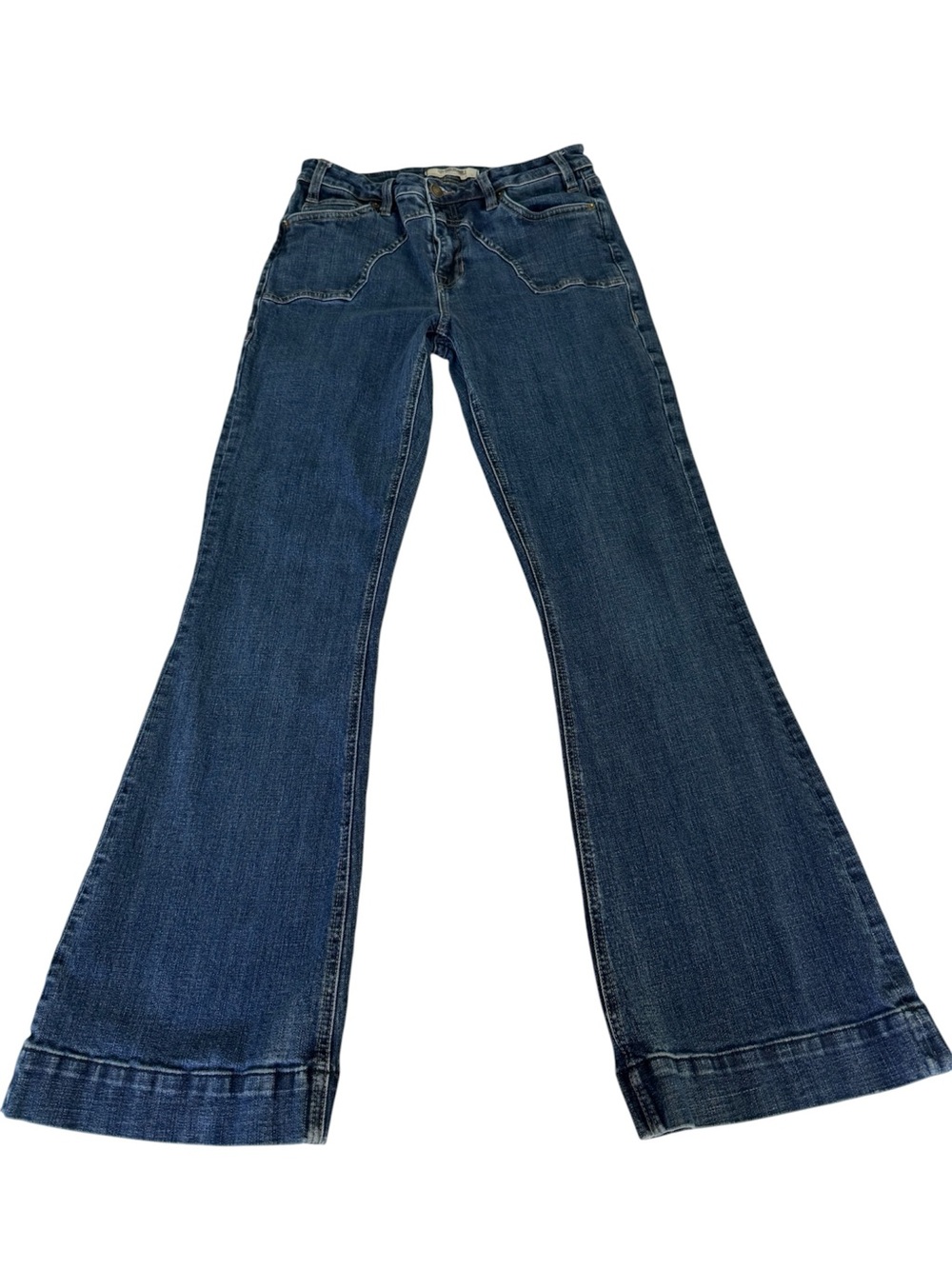 Rock & Roll Denim Women’s High Rise Flare Jeans Blue Wash Size 30x34 Western
